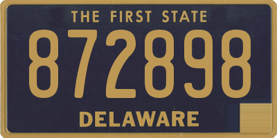 DE license plate 872898
