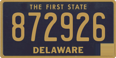 DE license plate 872926