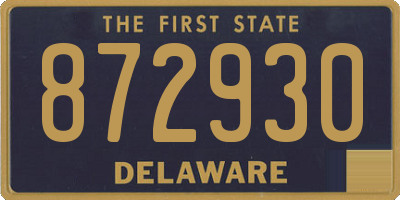 DE license plate 872930