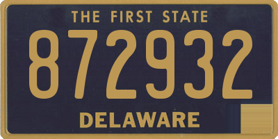 DE license plate 872932