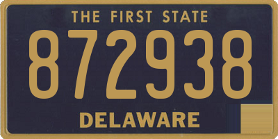 DE license plate 872938