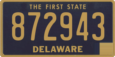 DE license plate 872943