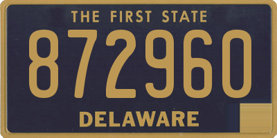 DE license plate 872960