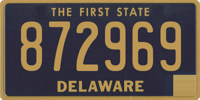 DE license plate 872969
