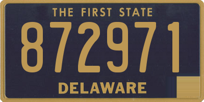 DE license plate 872971