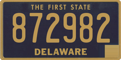 DE license plate 872982