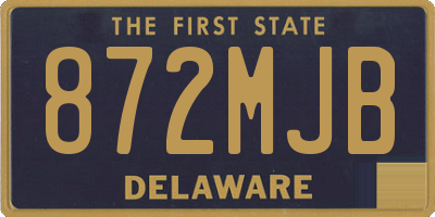 DE license plate 872MJB