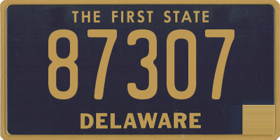 DE license plate 87307