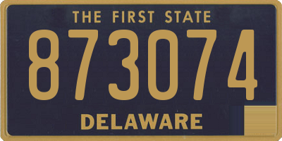 DE license plate 873074