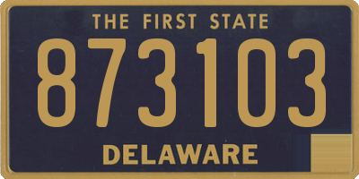 DE license plate 873103