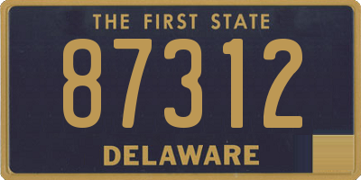DE license plate 87312