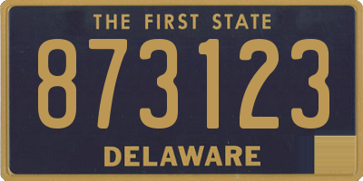 DE license plate 873123