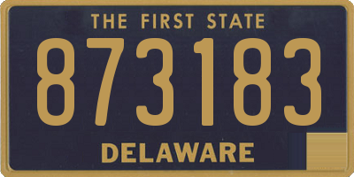 DE license plate 873183