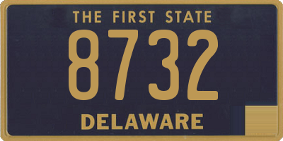 DE license plate 8732