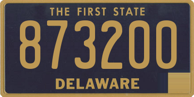 DE license plate 873200