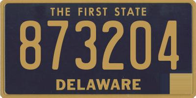 DE license plate 873204