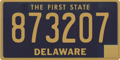 DE license plate 873207