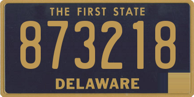 DE license plate 873218