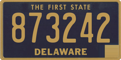 DE license plate 873242