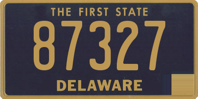 DE license plate 87327