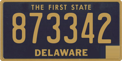 DE license plate 873342