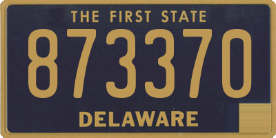 DE license plate 873370