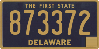 DE license plate 873372