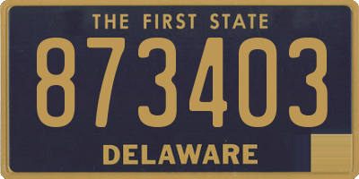 DE license plate 873403