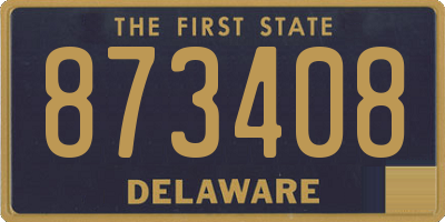 DE license plate 873408