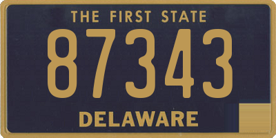 DE license plate 87343