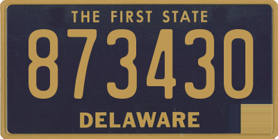 DE license plate 873430
