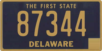 DE license plate 87344