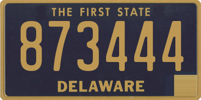 DE license plate 873444