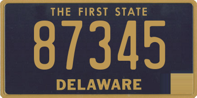 DE license plate 87345