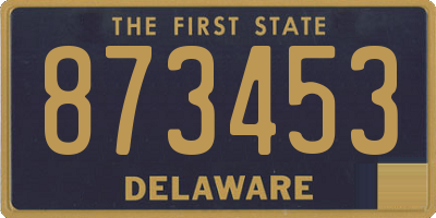 DE license plate 873453