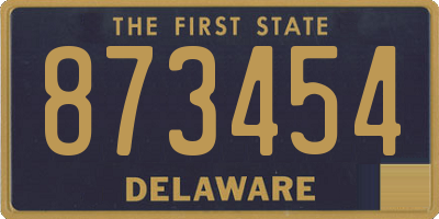 DE license plate 873454
