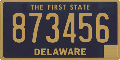 DE license plate 873456