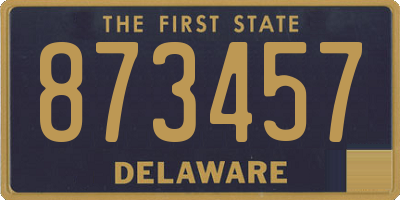 DE license plate 873457