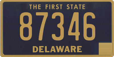 DE license plate 87346