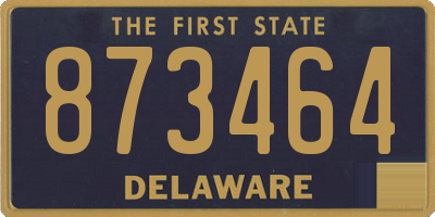 DE license plate 873464