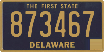 DE license plate 873467