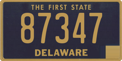 DE license plate 87347