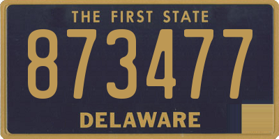 DE license plate 873477