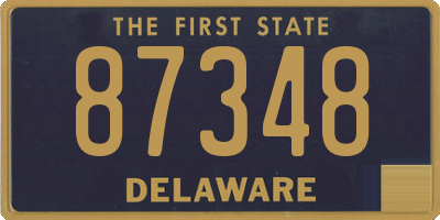 DE license plate 87348