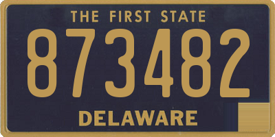 DE license plate 873482