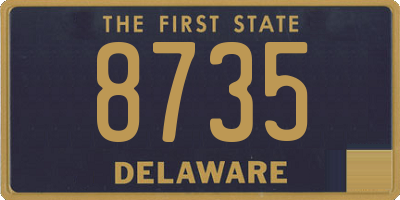 DE license plate 8735