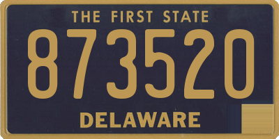 DE license plate 873520
