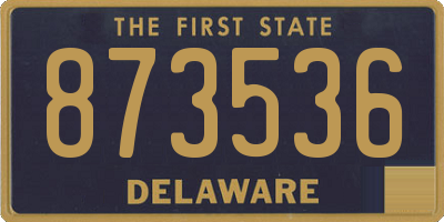 DE license plate 873536