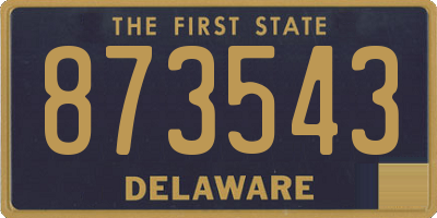 DE license plate 873543