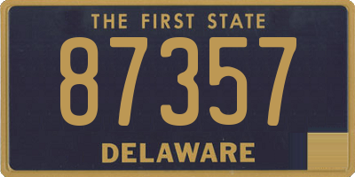 DE license plate 87357